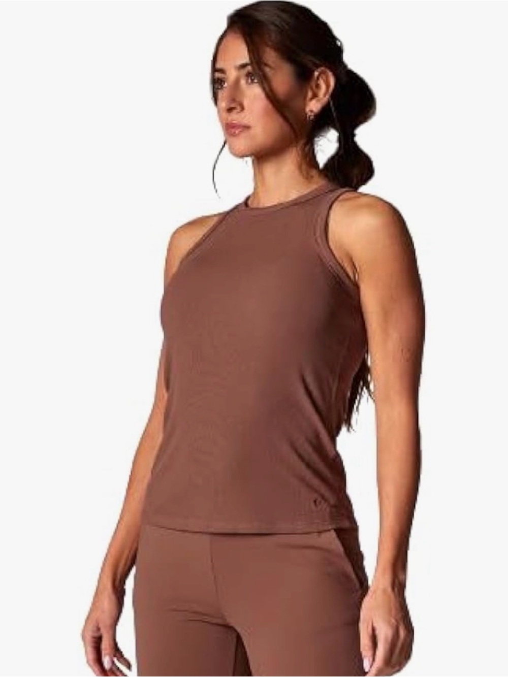 NWT Tavi Perfect Fit  Sleeveless High-Neck Ribbed Tank Top in CLOVE XL